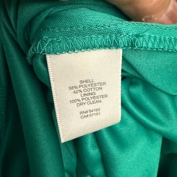 NWT Eliza J Malta Textured Floral Lined Shift Mini Dress 4P Green Cocktail - Picture 6 of 8